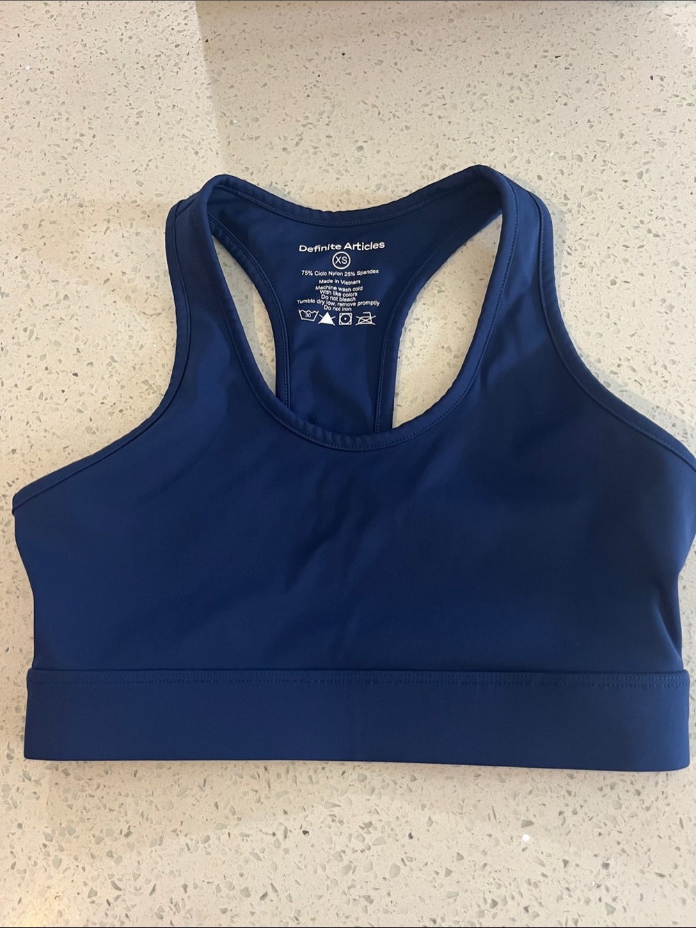 Navy Racerback Support Sports Bra